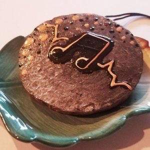 Music note heart beat Ornament.